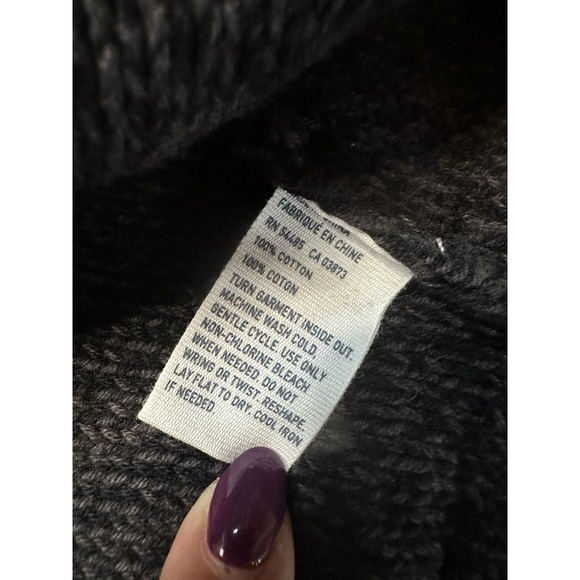 American Eagle Y2K Knit Sweater Full Zip Gemstones Charcoal Grey Small New W Tag - Picture 6 of 7